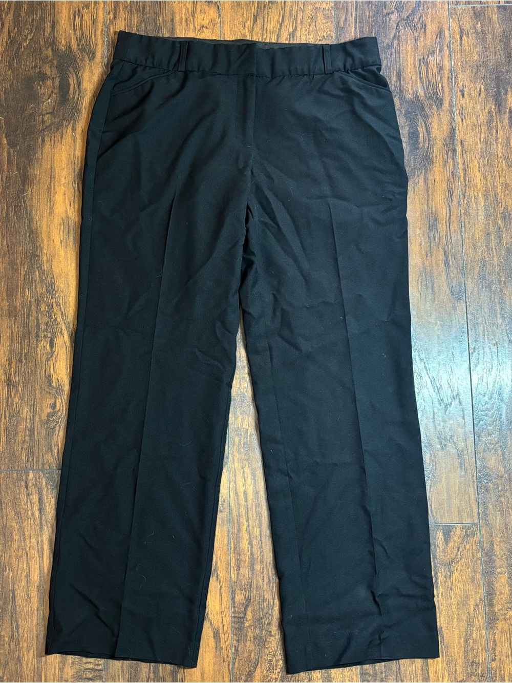 Women’s Black Stretch Dress Pants - Classic Straight Fit Size 14 Petite